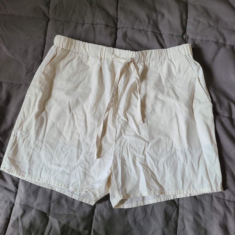Striped Drawstring Shorts NWOT